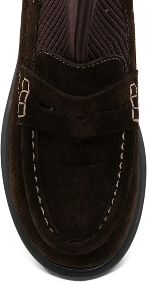 Florens suede sock-style ankle boots Bruin - Foto 3