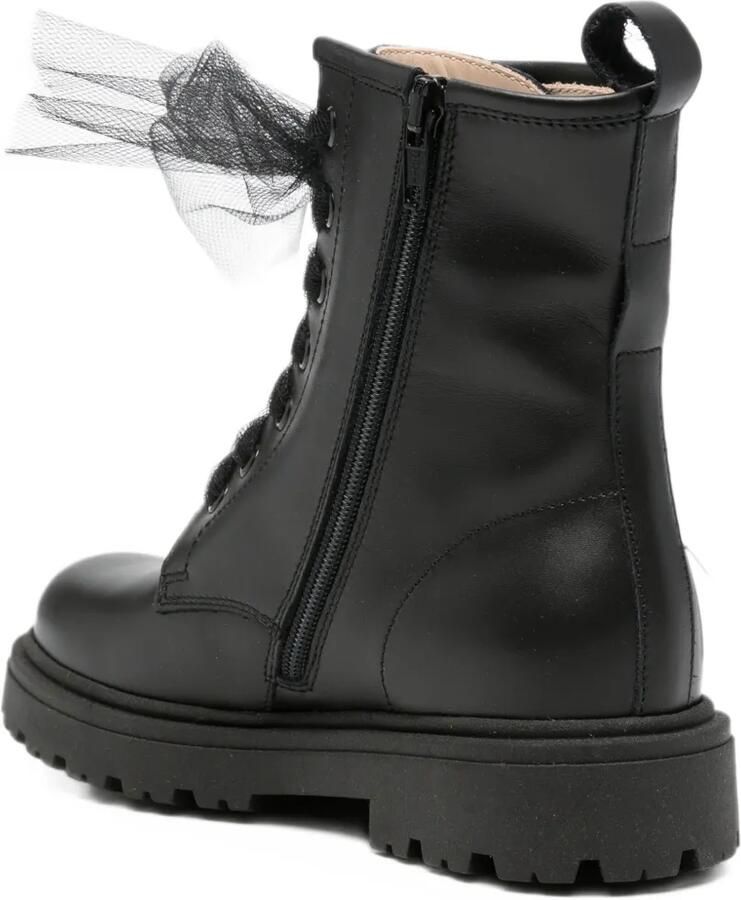 Florens tulle-bow lace-up boots Zwart - Foto 2