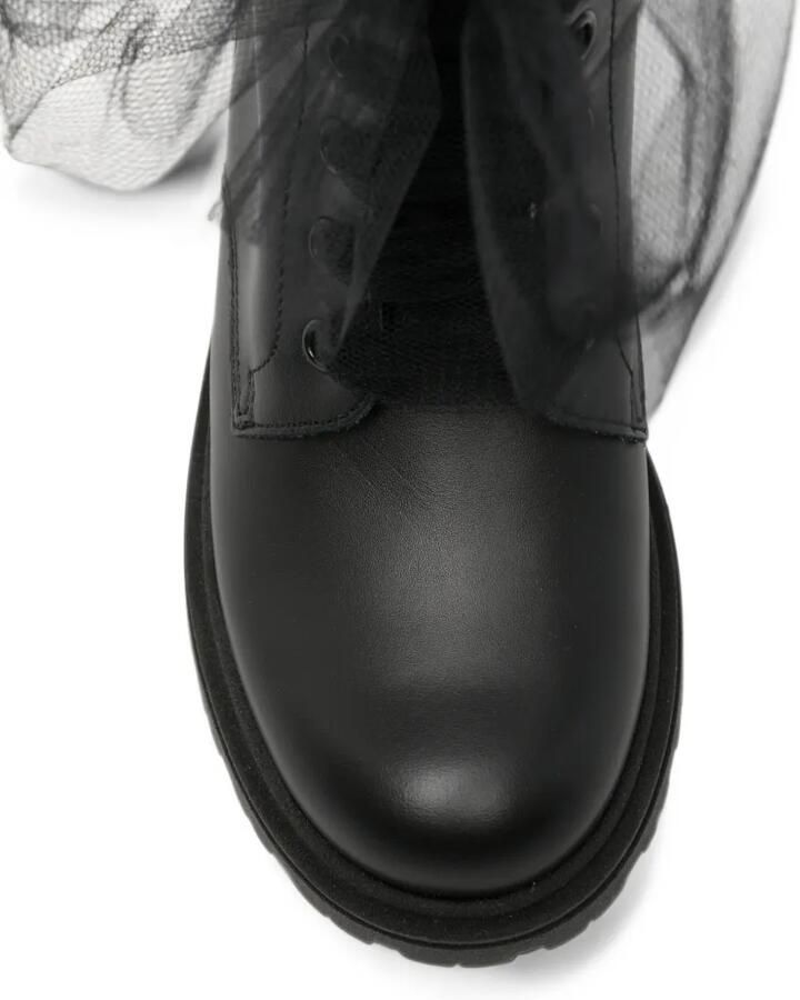 Florens tulle-bow lace-up boots Zwart - Foto 3