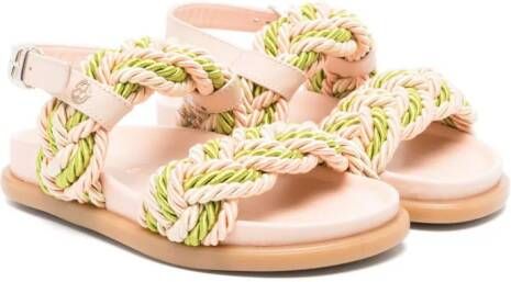 Florens Geweven sandalen Roze