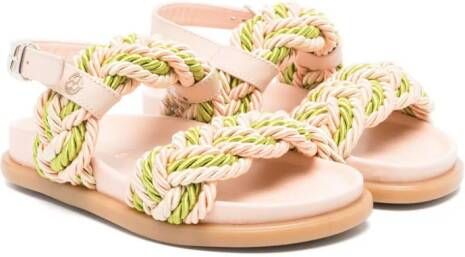 Florens Geweven sandalen Roze