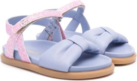 Florens Leren sandalen met glitter Paars