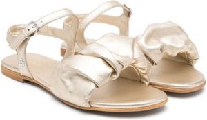 Florens Leren sandalen Goud
