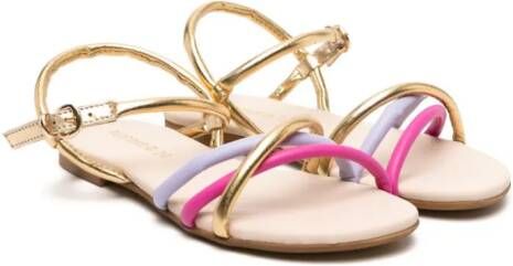 Florens Leren sandalen Goud