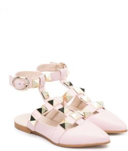 Florens Rockstud sandalen met gesloten neus Roze