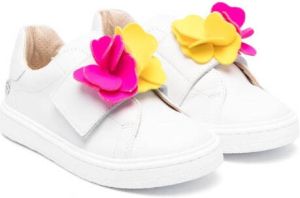 Florens Sandalen met bloemenpatch Wit