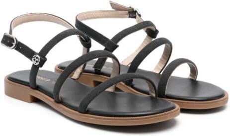 Florens Leren sandalen Zwart