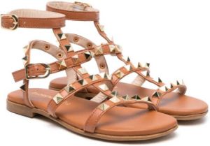 Florens Sandalen verfraaid met studs Bruin