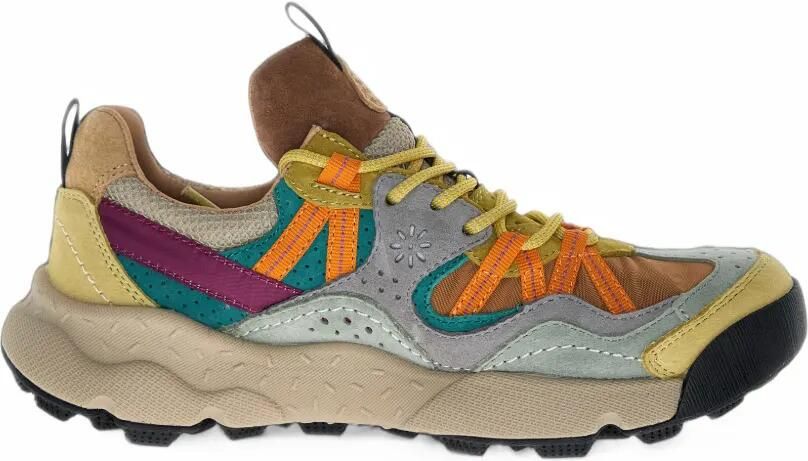 FLOWER MOUNTAIN Back Country Uni 2 panelled low-top sneakers Bruin