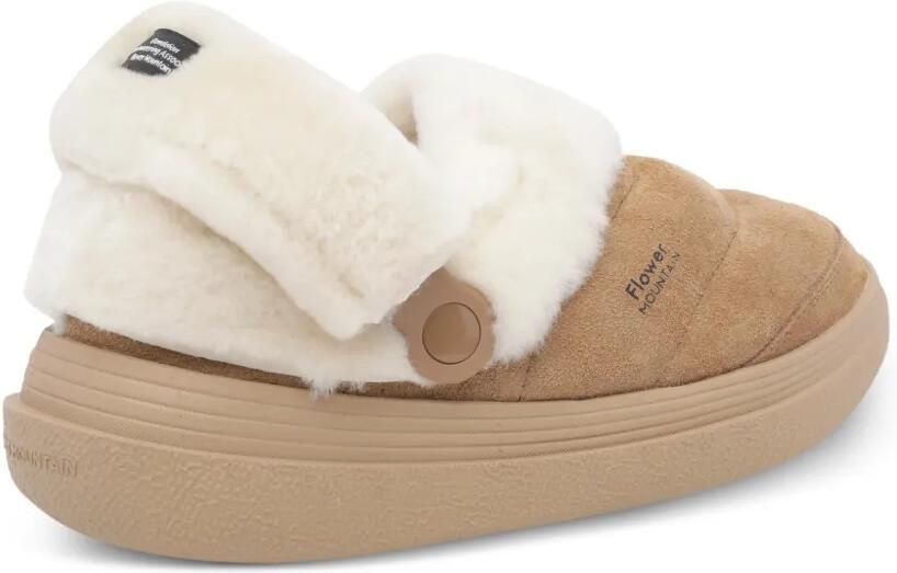 FLOWER MOUNTAIN Fami suède slippers Beige