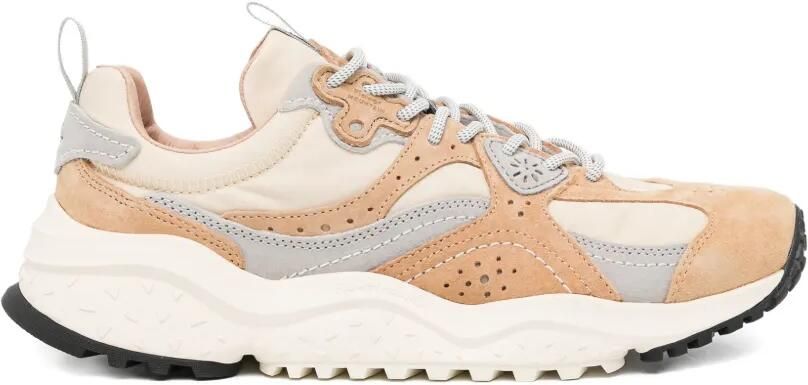 FLOWER MOUNTAIN Geperforeerde sneakers met vlakken Beige