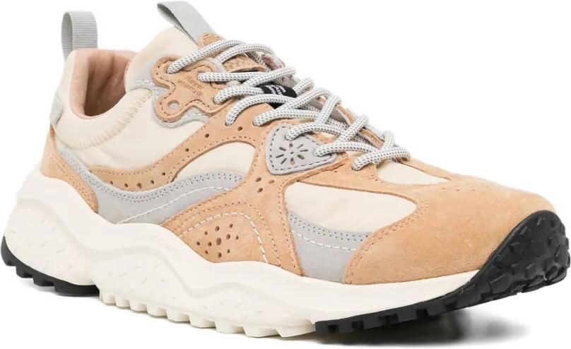 FLOWER MOUNTAIN Geperforeerde sneakers met vlakken Beige - Foto 2