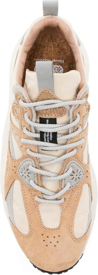 FLOWER MOUNTAIN Geperforeerde sneakers met vlakken Beige - Foto 4