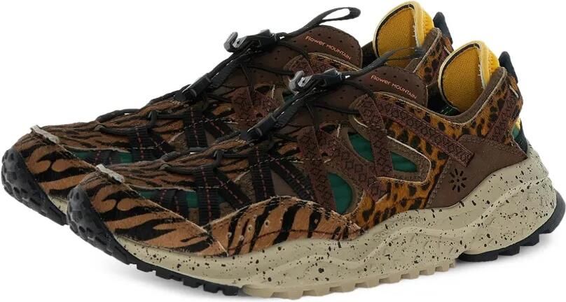 FLOWER MOUNTAIN Kazana Fall sneakers met dierenprint Bruin - Foto 2