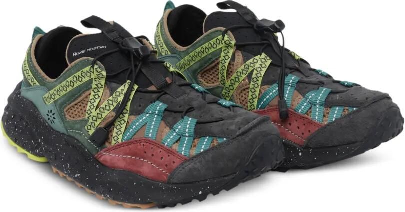 FLOWER MOUNTAIN Kazana Fall sneakers met houtje-touwtjesluiting en vlakken Zwart