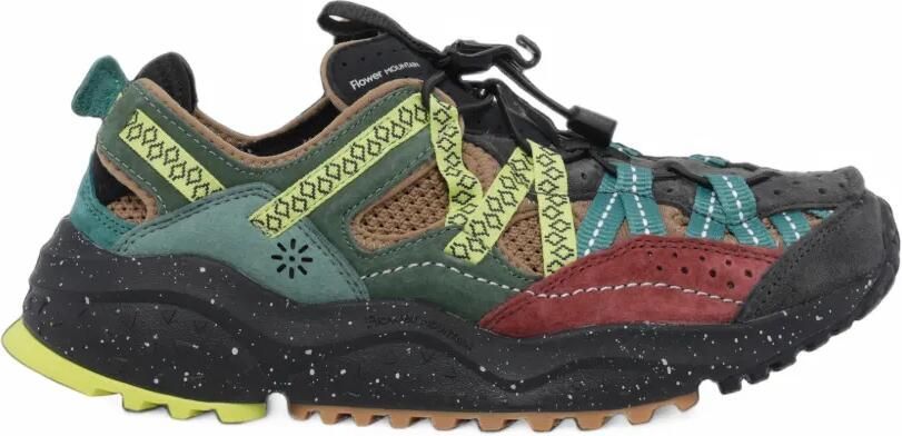 FLOWER MOUNTAIN Kazana sneakers met houtje-touwtjesluiting en vlakken Groen