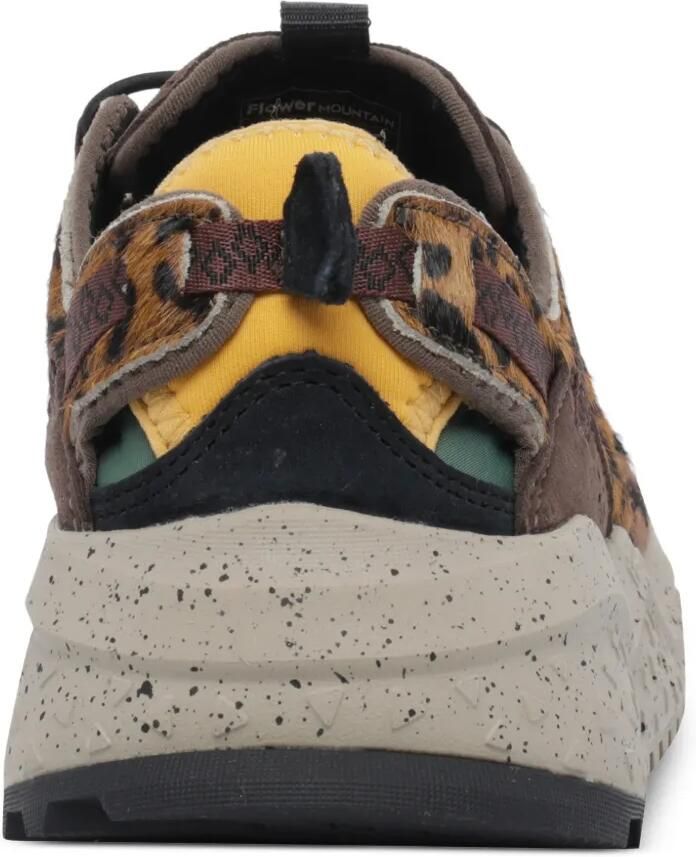 FLOWER MOUNTAIN Kazana sneakers met trekkoordsluiting en dierenprint Bruin - Foto 2