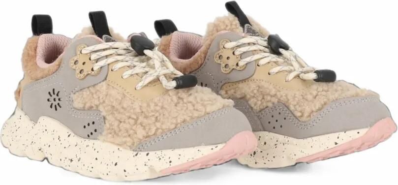 FLOWER MOUNTAIN KIDS Doi Junior teddy sneakers Beige
