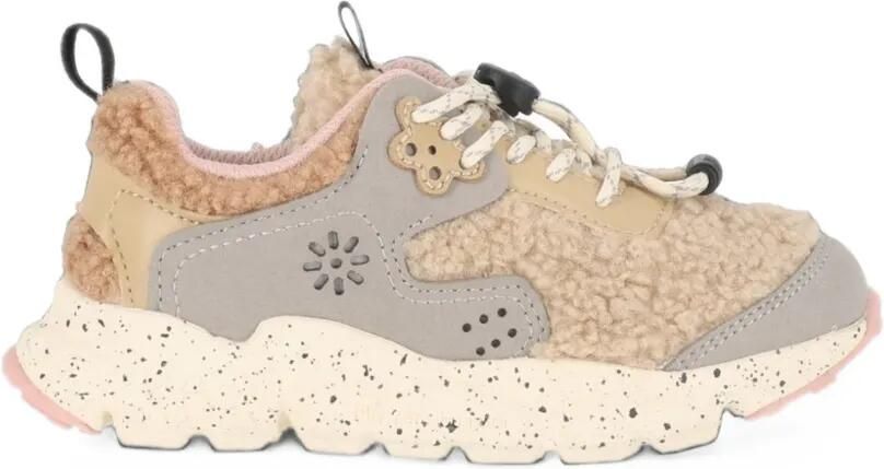 FLOWER MOUNTAIN KIDS Doi Junior teddy sneakers Beige - Foto 4