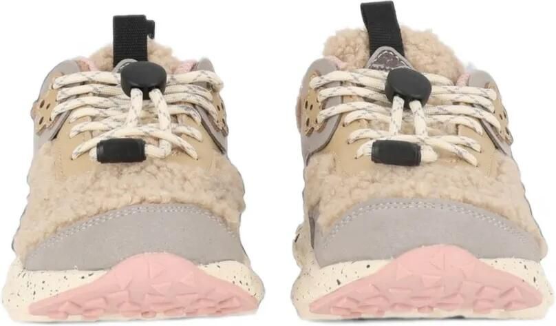 FLOWER MOUNTAIN KIDS Doi Junior teddy sneakers Beige - Foto 3