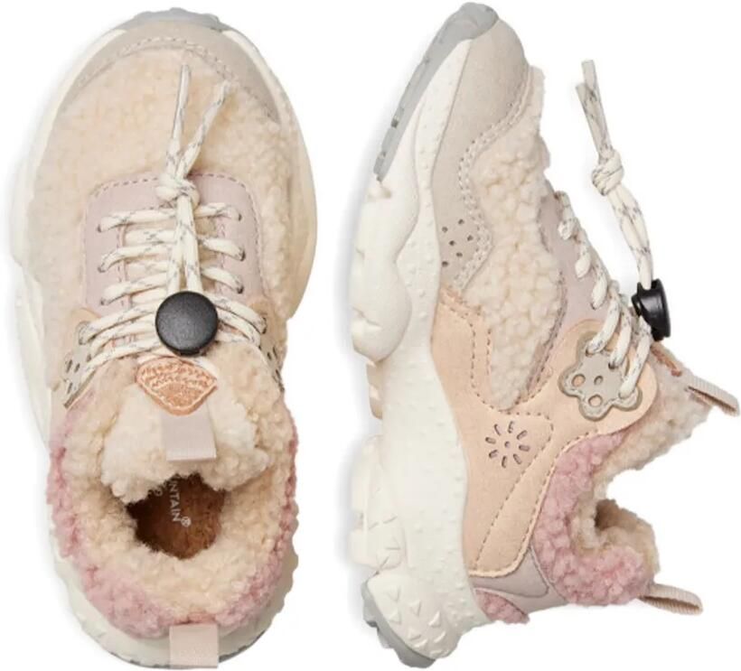FLOWER MOUNTAIN KIDS Kotetsu sneakers met bloe Beige - Foto 3