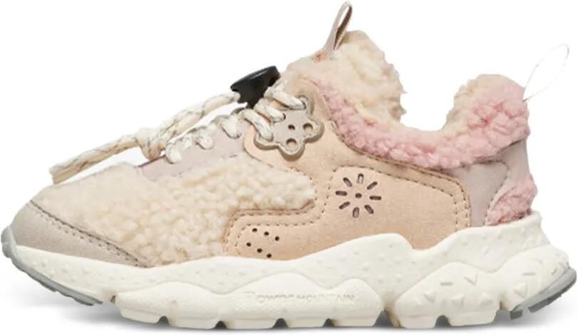 FLOWER MOUNTAIN KIDS Kotetsu sneakers met bloe Beige - Foto 4