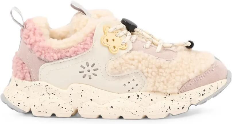 FLOWER MOUNTAIN KIDS Sneakers met imitatie sc wol Beige - Foto 5