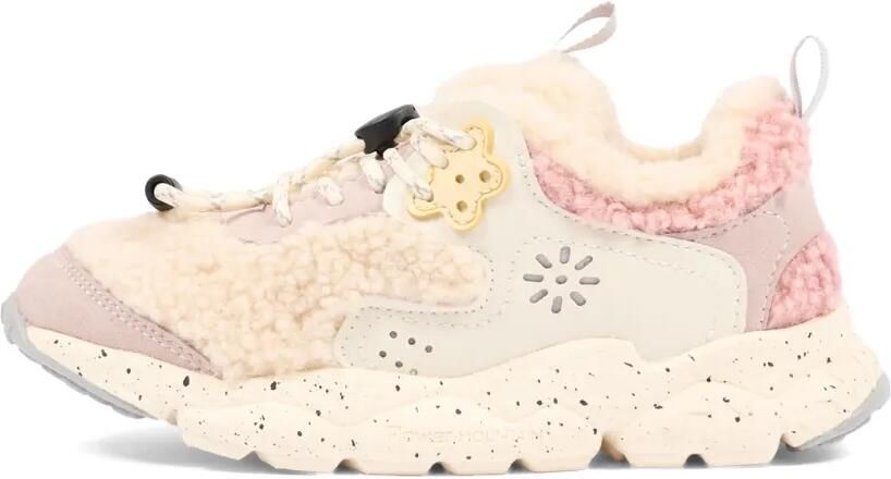 FLOWER MOUNTAIN KIDS Sneakers met imitatie sc wol Beige - Foto 4