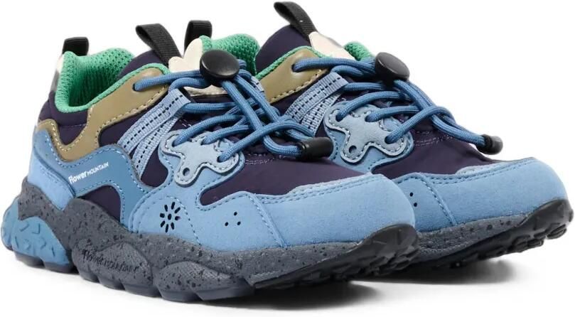 FLOWER MOUNTAIN KIDS Sneakers met vlakken en houtje-touwtje sluiting Blauw