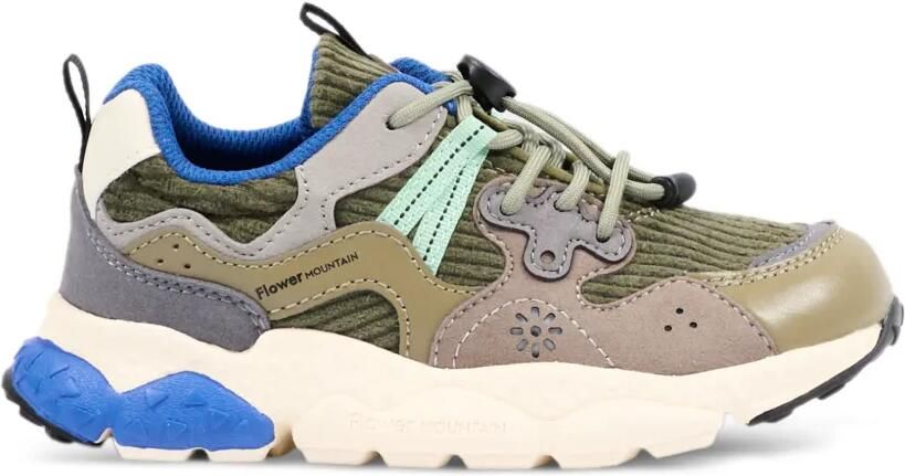 FLOWER MOUNTAIN KIDS Sneakers met vlakken en houtje-touwtje sluiting Groen - Foto 5