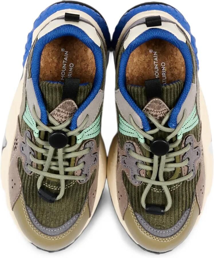 FLOWER MOUNTAIN KIDS Sneakers met vlakken en houtje-touwtje sluiting Groen - Foto 2