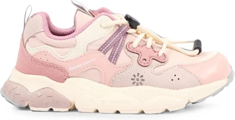 FLOWER MOUNTAIN KIDS Sneakers met vlakken en houtje-touwtje sluiting Roze - Foto 4