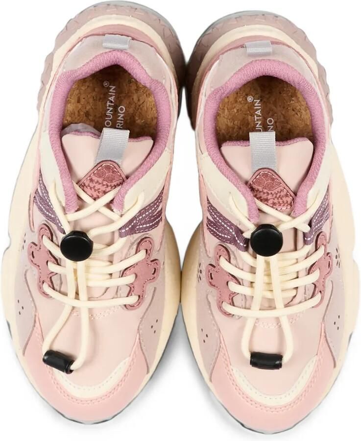 FLOWER MOUNTAIN KIDS Sneakers met vlakken en houtje-touwtje sluiting Roze - Foto 2