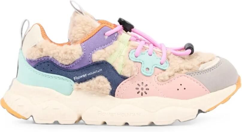 FLOWER MOUNTAIN KIDS Sneakers met vlakken van imitatiebont Beige - Foto 5