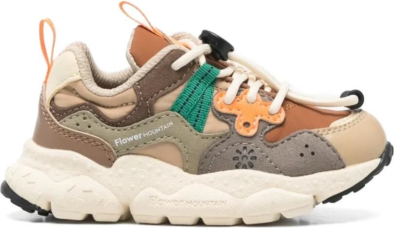 FLOWER MOUNTAIN KIDS Ya o 3 panelled sneakers Bruin