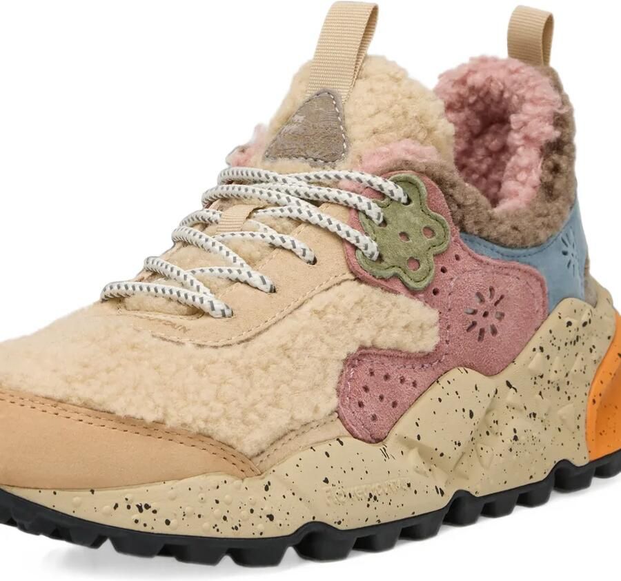 FLOWER MOUNTAIN Kotetsu suede and wool sneakers Beige - Foto 2