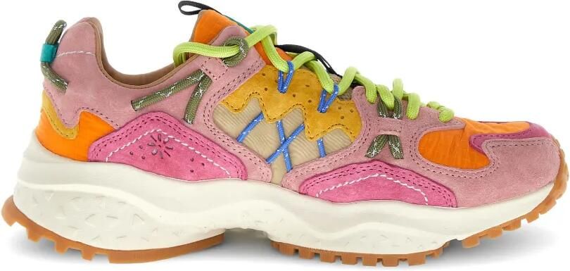 FLOWER MOUNTAIN Nubuck leren sneakers Roze