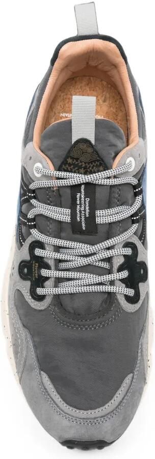 FLOWER MOUNTAIN panelled speckled-sole sneakers Grijs