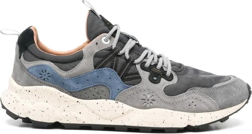 FLOWER MOUNTAIN panelled speckled-sole sneakers Grijs - Foto 4