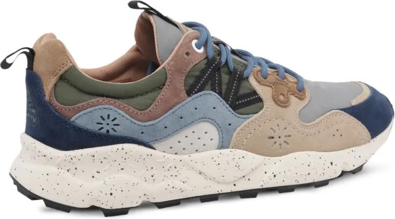 FLOWER MOUNTAIN perforated panelled sneakers Beige - Foto 4