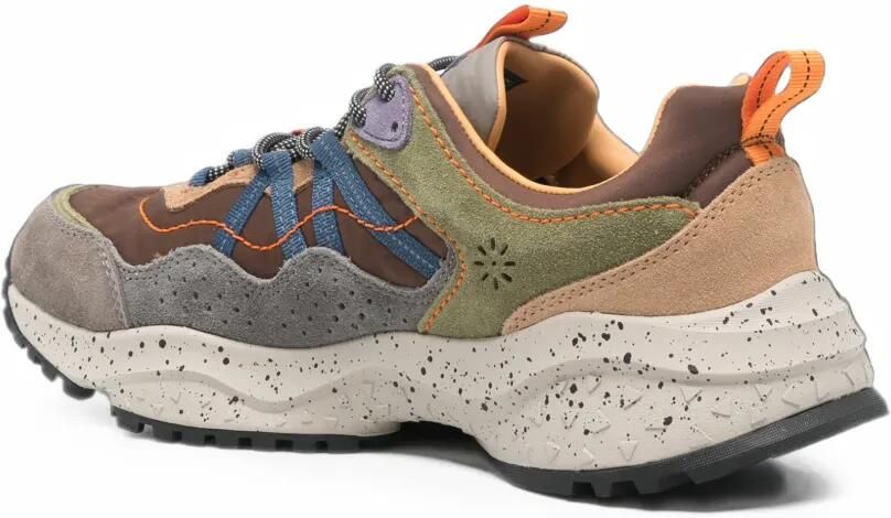 FLOWER MOUNTAIN Sanchia panelled speckled-sole sneakers Bruin - Foto 3