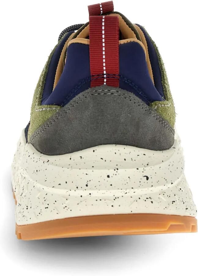 FLOWER MOUNTAIN Sanchia Uni suède sneakers met vlakken Groen - Foto 2