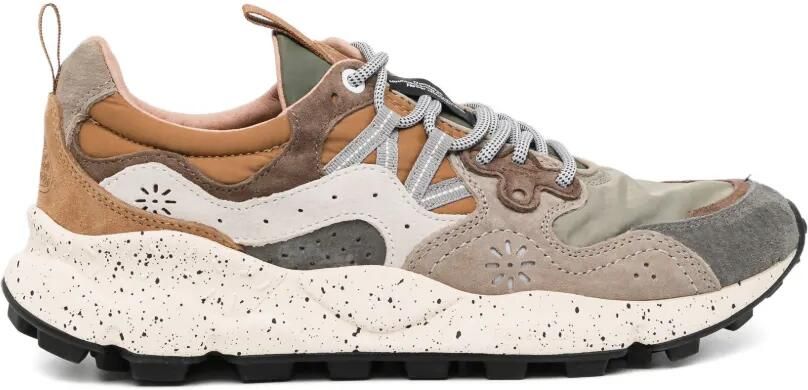 FLOWER MOUNTAIN Sneakers met gespikkelde zool en vlakken Beige