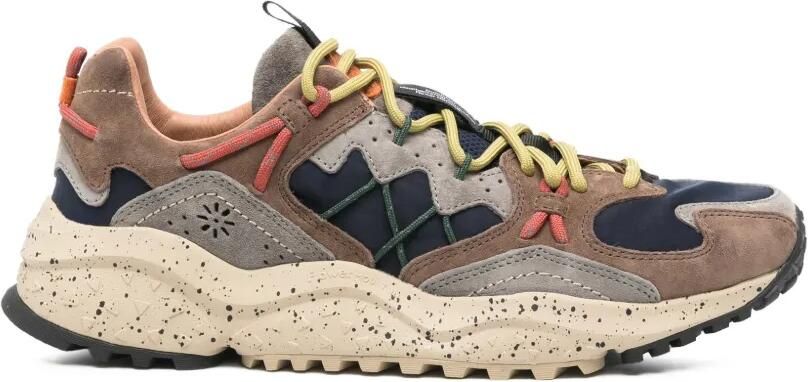 FLOWER MOUNTAIN Sneakers met gespikkelde zool en vlakken Bruin