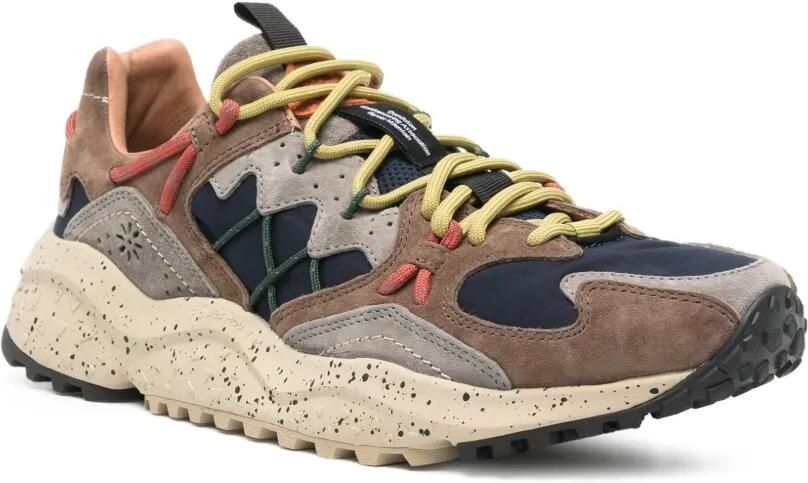 FLOWER MOUNTAIN Sneakers met gespikkelde zool en vlakken Bruin - Foto 2