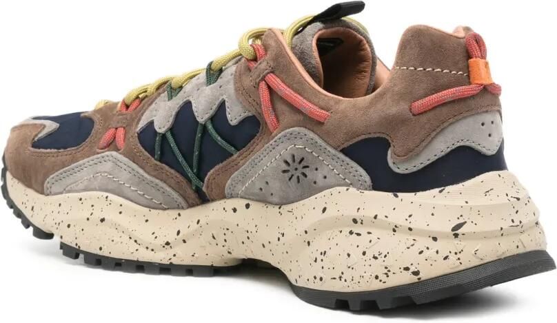 FLOWER MOUNTAIN Sneakers met gespikkelde zool en vlakken Bruin - Foto 3