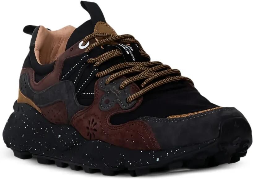 FLOWER MOUNTAIN Sneakers met gespikkelde zool en vlakken Zwart