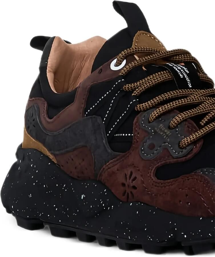 FLOWER MOUNTAIN Sneakers met gespikkelde zool en vlakken Zwart - Foto 2