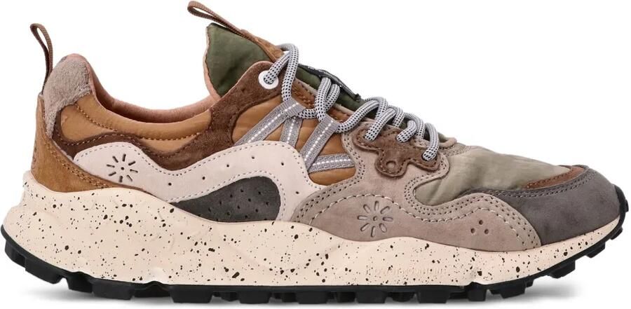 FLOWER MOUNTAIN Sneakers met leren vlakken Bruin