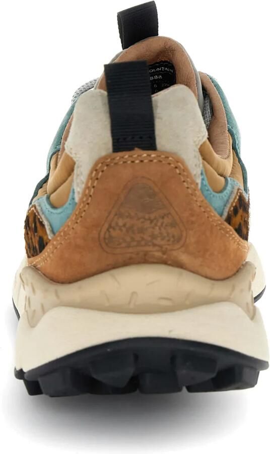 FLOWER MOUNTAIN Sneakers met luipaardprint en vlakken Beige - Foto 3